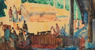 Detail from ‘Foot Bridge’ (1951) by K.C.S Paniker, who abandoned elements of Impressionism in favour of indigenous modernism—which formed the basis of the Madras Art Movement