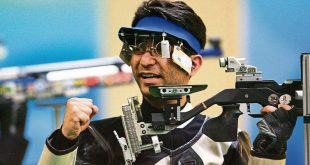 Abhinav Bindra at the 2008 Beijing Olympics.