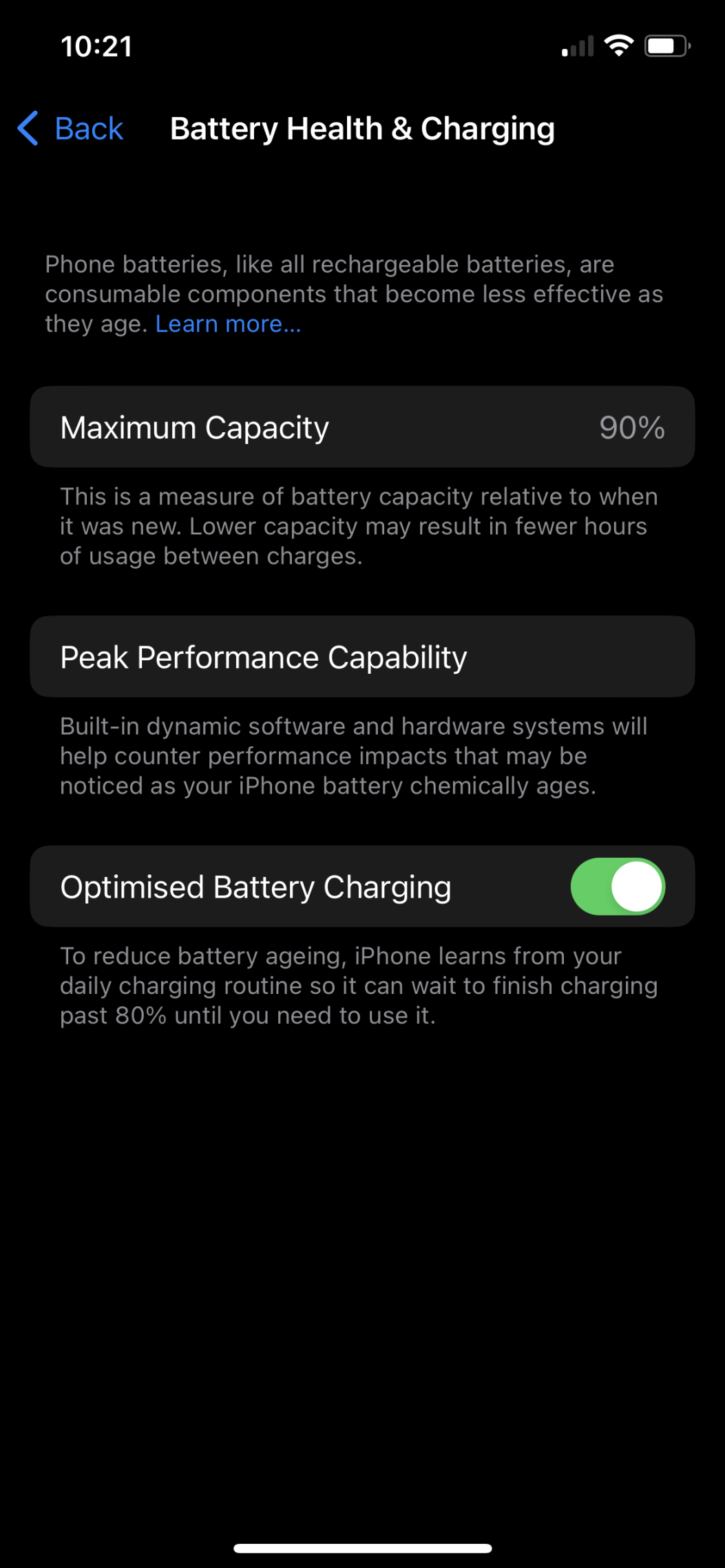 My Battery health is  percent just in o - Apple Community