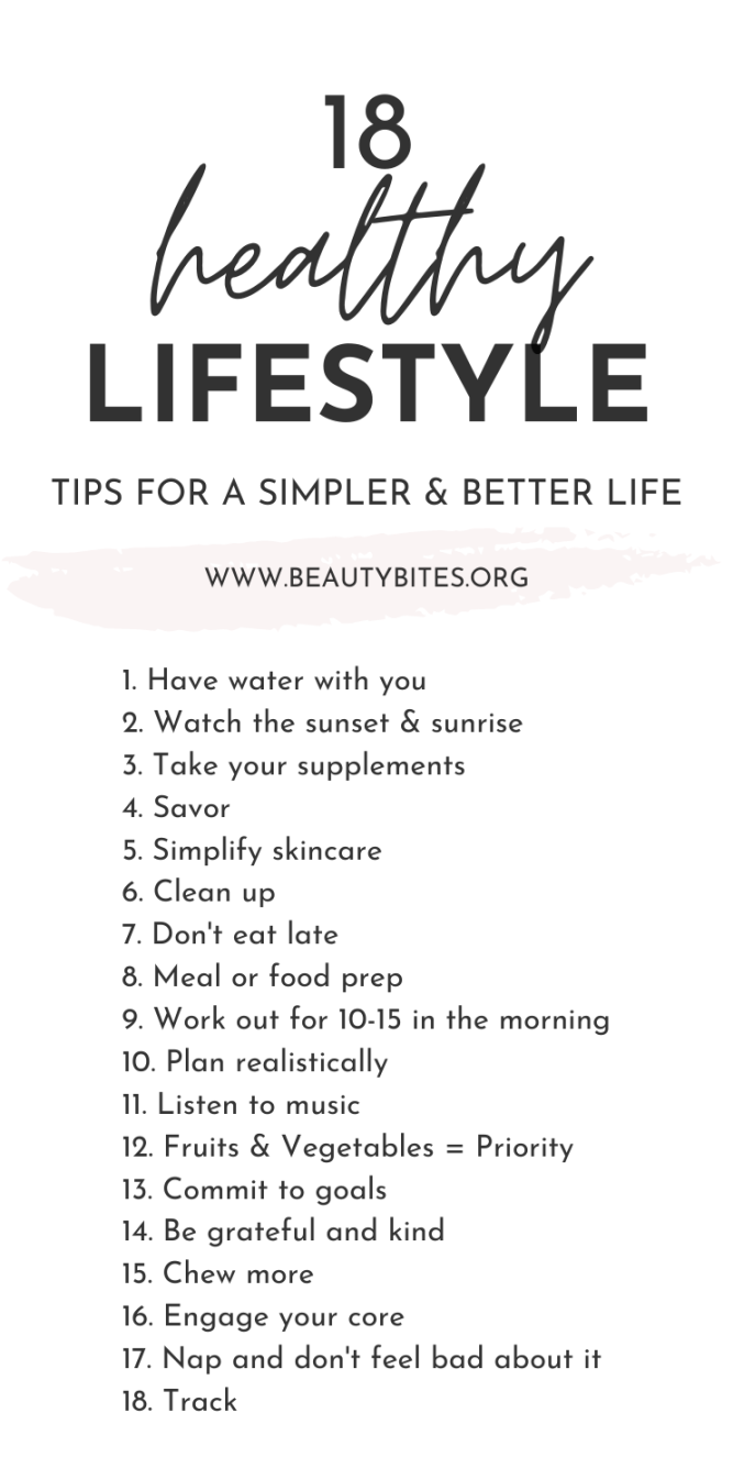 Simple Tips To Live A Healthy Lifestyle - Beauty Bites