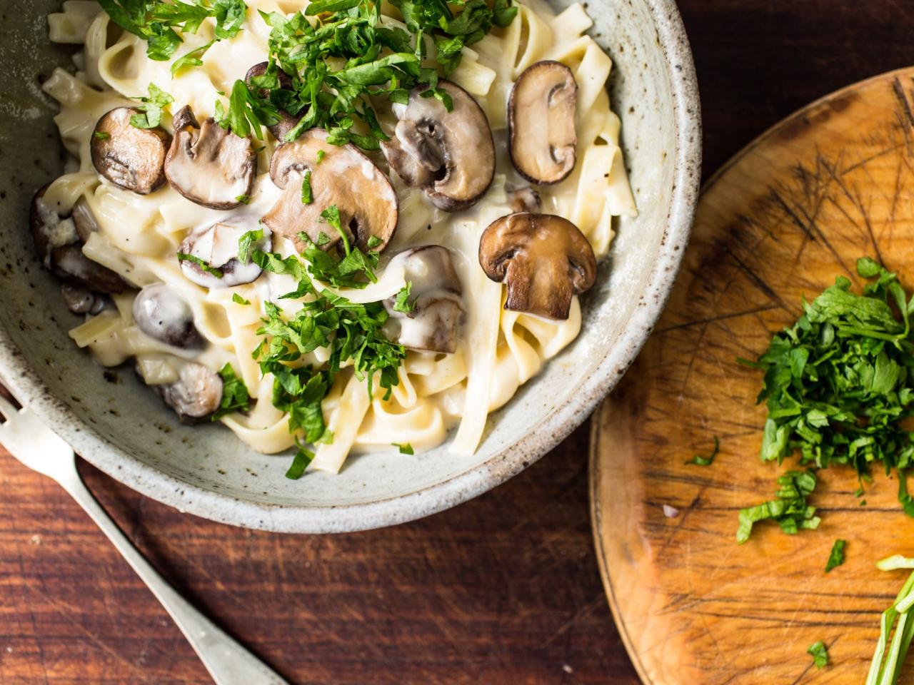 Wild mushroom stroganoff