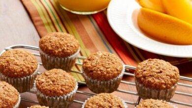 Mini banana bran muffin
