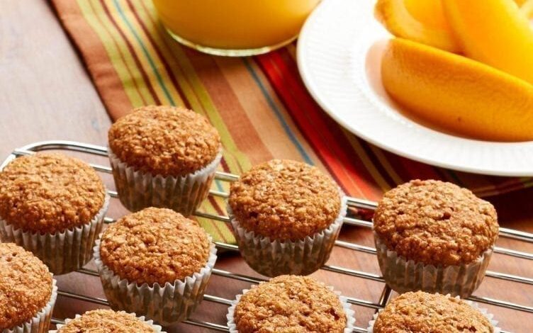 Mini banana bran muffin