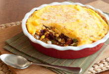 Cast iron vegetarian tamale pie