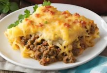 Spaghetti squash beef bake