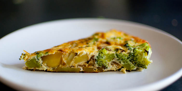 Broccoli potato frittata