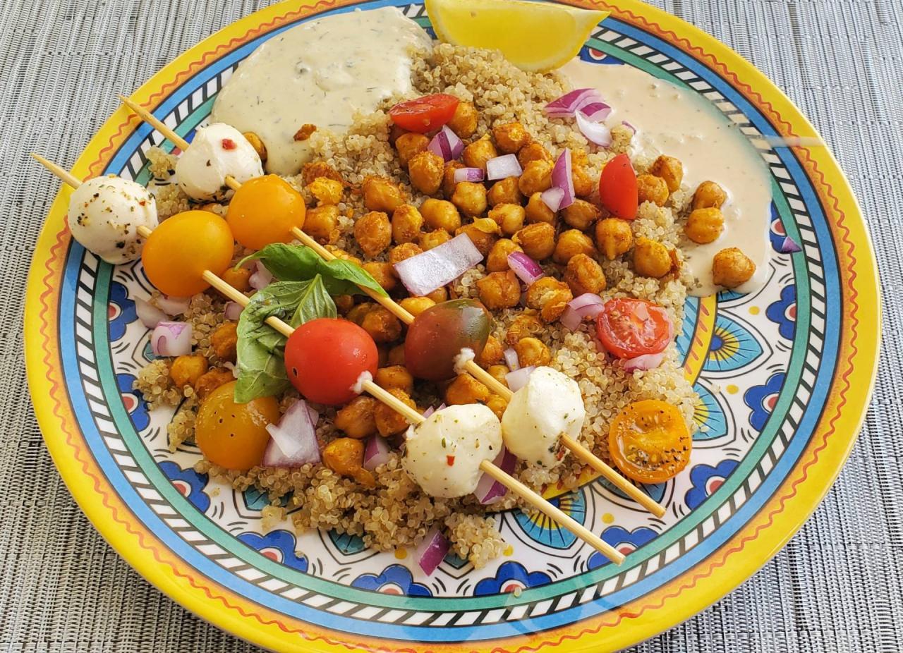 Shawarma spiced chickpea bowls