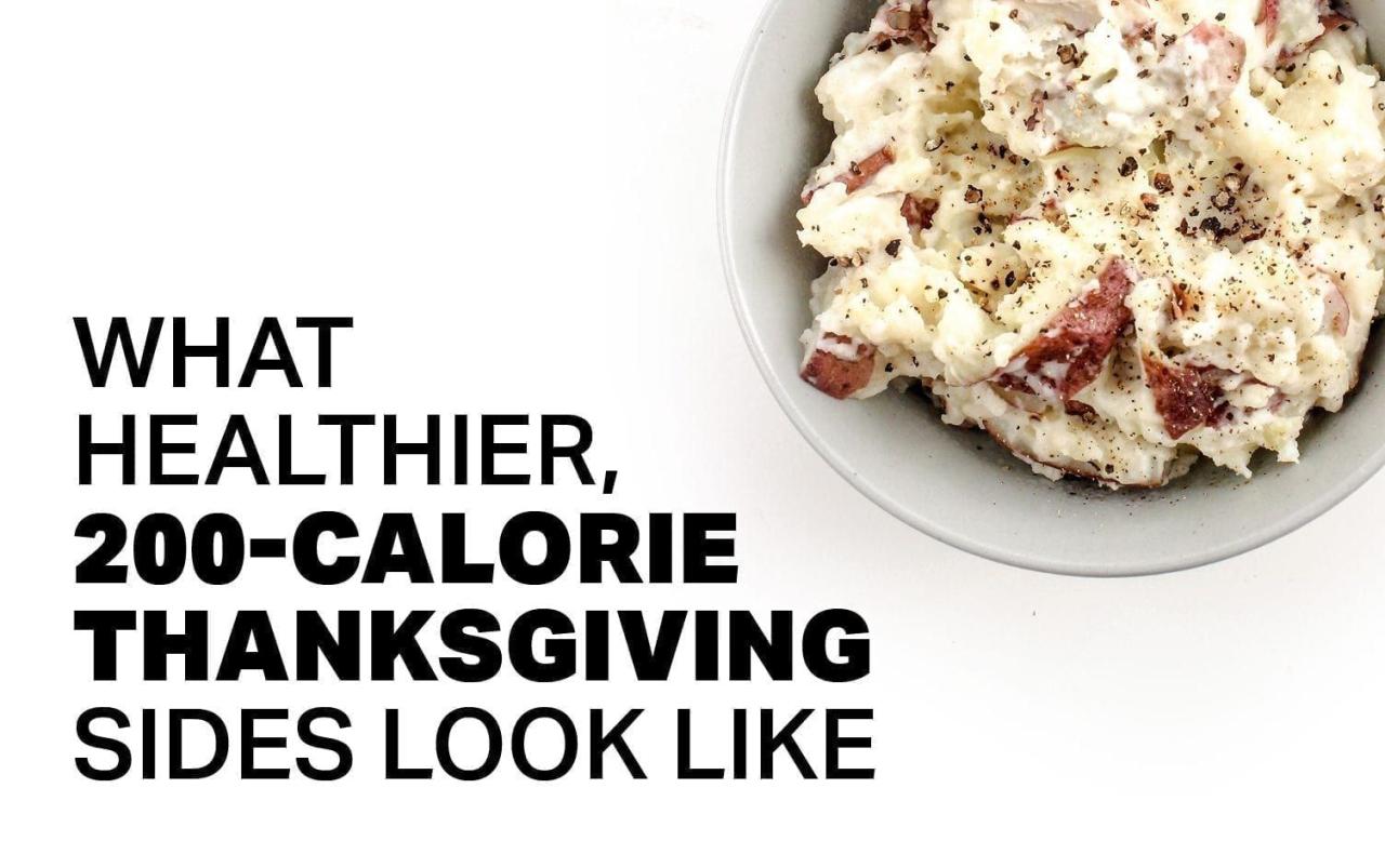 Healthier 200 calorie thanksgiving sides look like