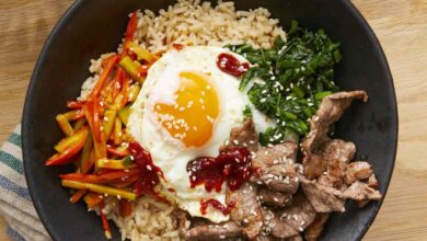 Veggie korean bibimbap recipe