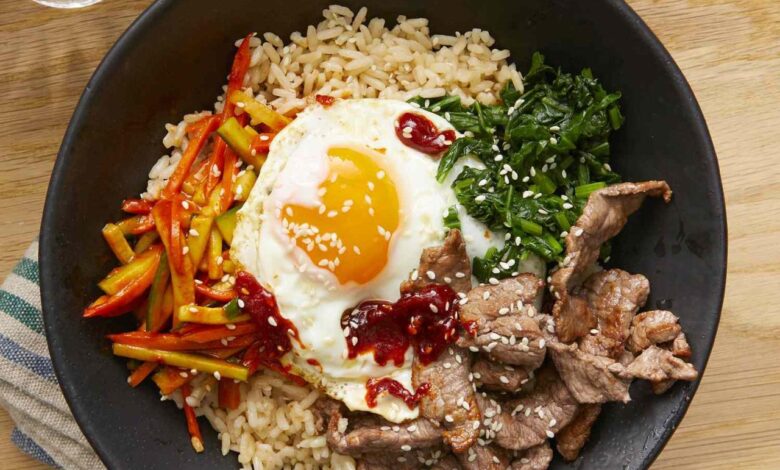 Veggie korean bibimbap recipe