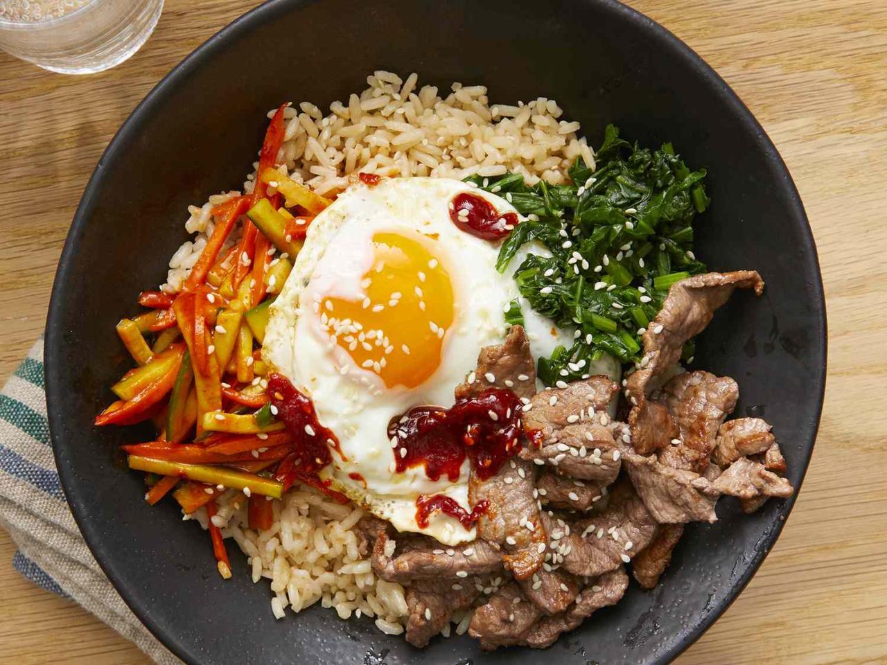 Veggie korean bibimbap recipe