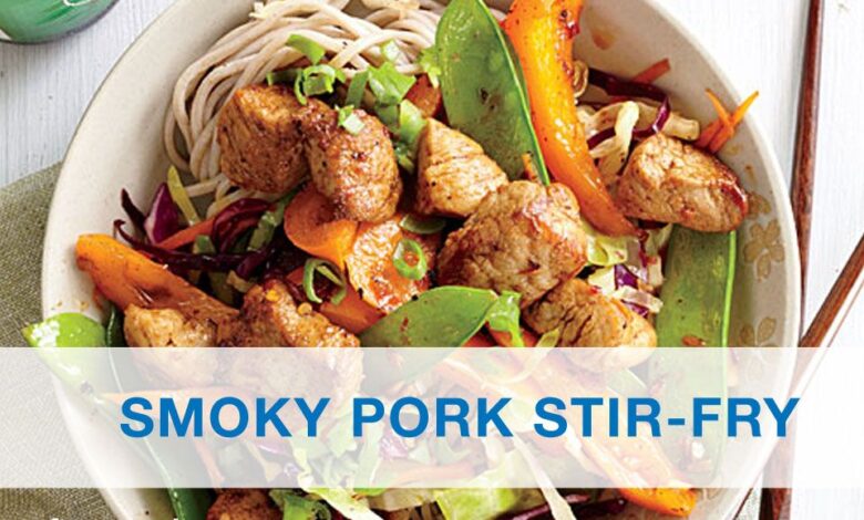 Smoky pork stirfry