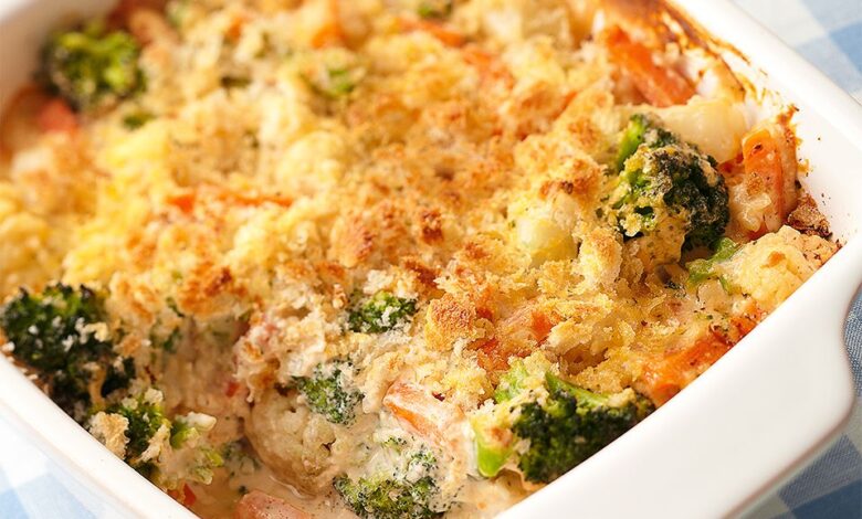 Cheesy veggie bake