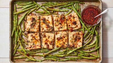 Green beans and tofu with peanuts