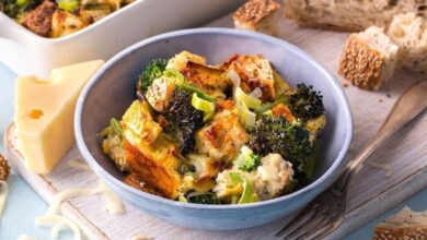 Broccoli and gruyere breakfast strata recipe