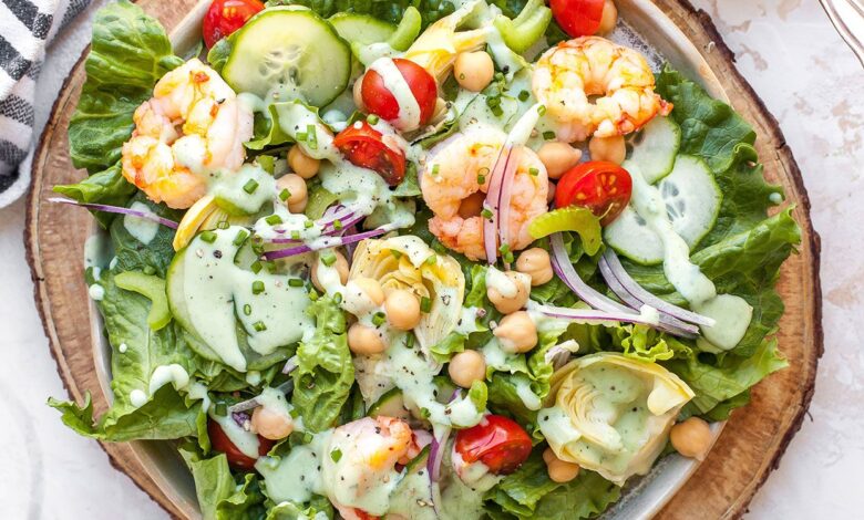 Vegan green goddess salad