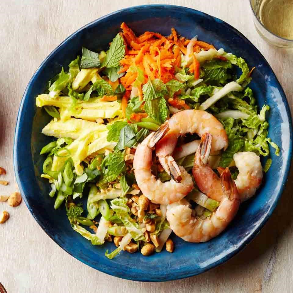 Shrimp pad thai salad