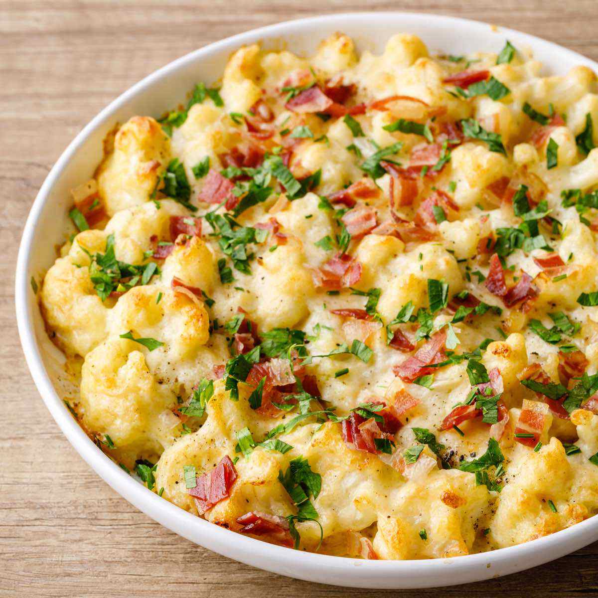 Recipe loaded cauliflower bake