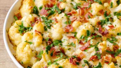 Recipe loaded cauliflower bake