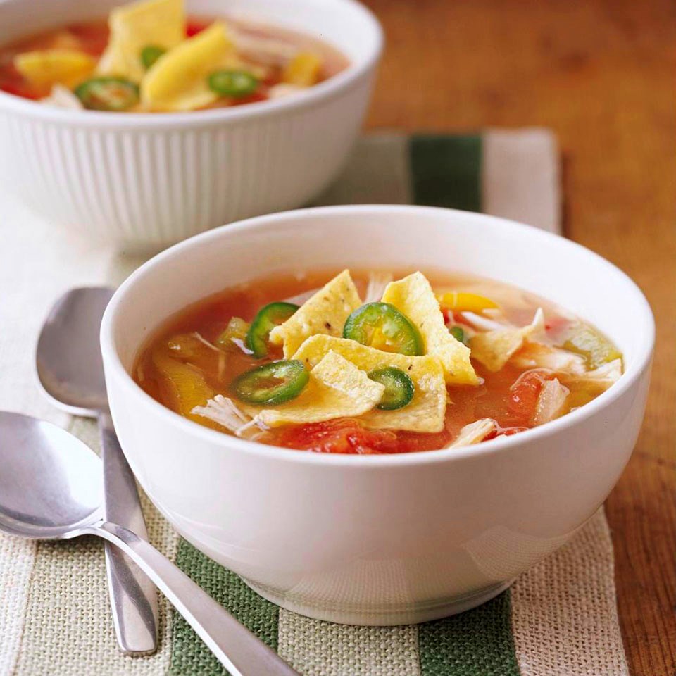 Slow cooker chicken tortilla soup recipe