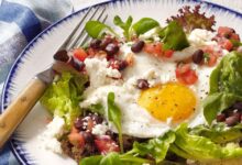 Huevos rancheros inspired salad recipe