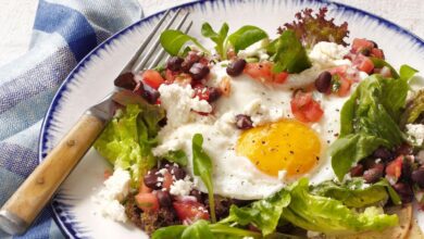 Huevos rancheros inspired salad recipe