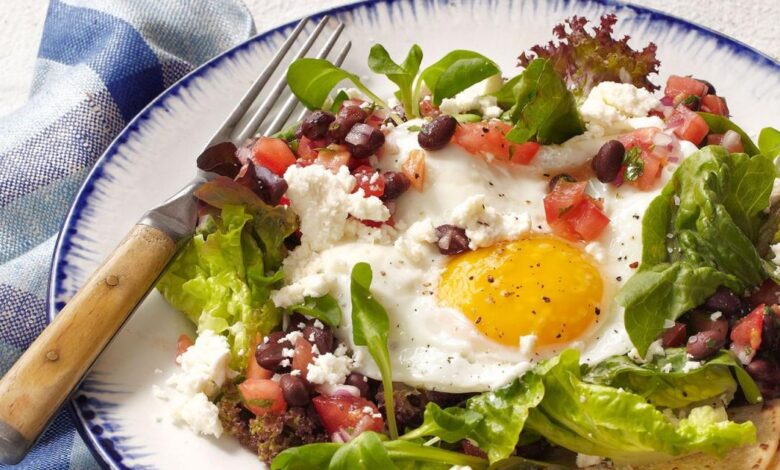 Huevos rancheros inspired salad recipe