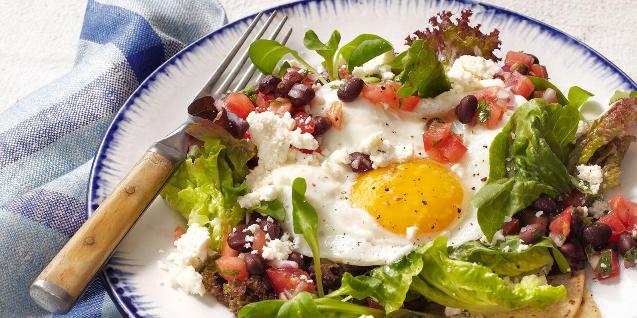 Huevos rancheros inspired salad recipe