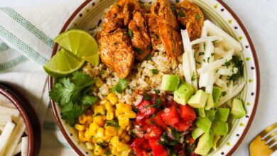 Lime chili chicken with cauliflower rice