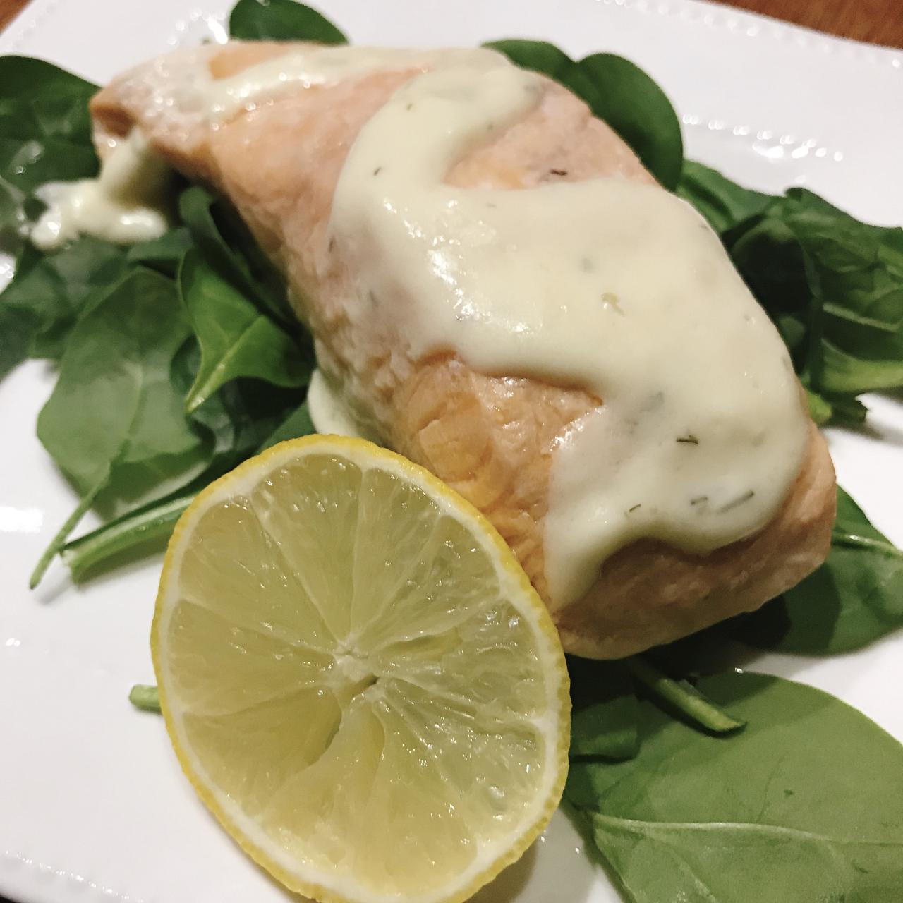 Roasted chicken with meyer lemon sauce