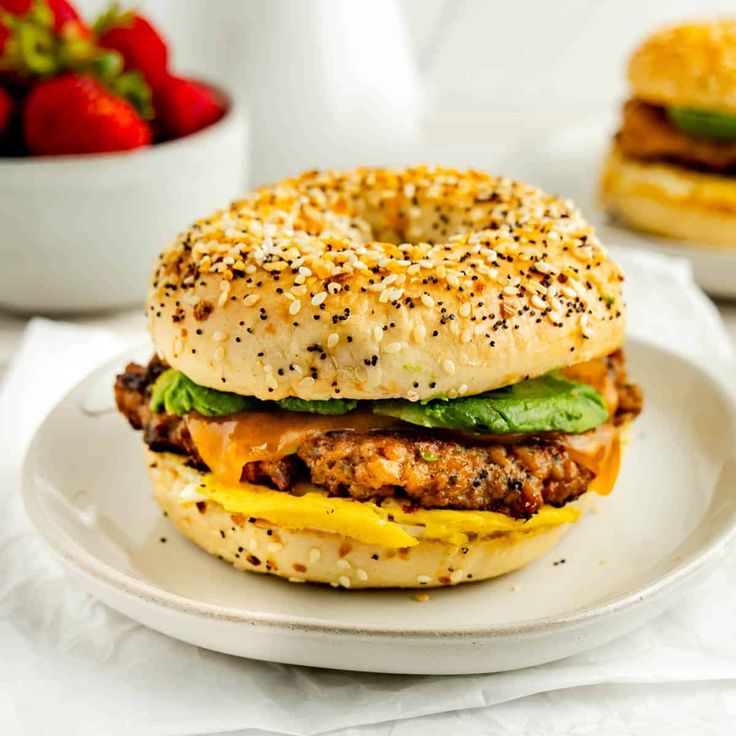 Freezer bagel breakfast sandwiches