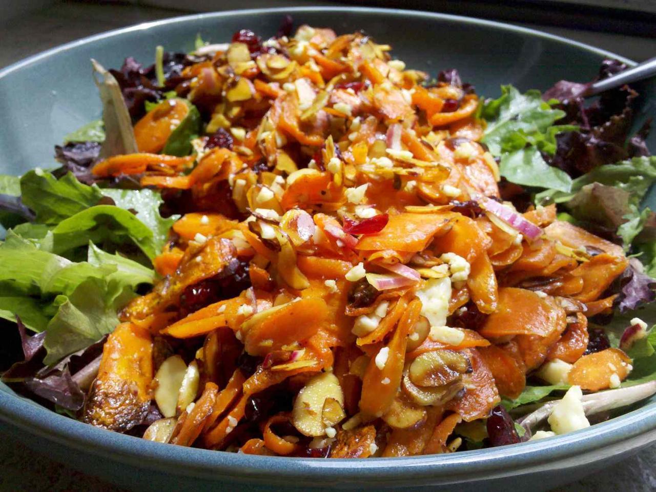 Roasted carrot salad over wild rice