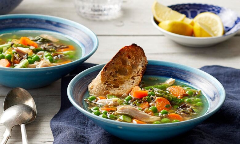 Slow cooker chicken wild rice soup