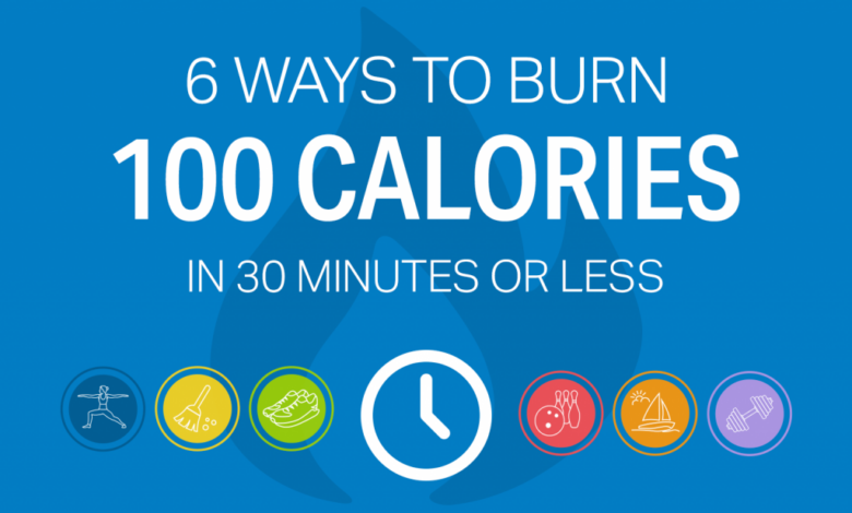 6 ways burn 100 calories 30 minutes less