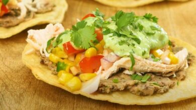Black bean and avocado breakfast tostadas
