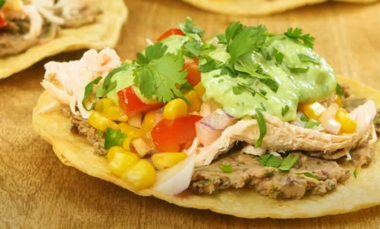 Black bean and avocado breakfast tostadas