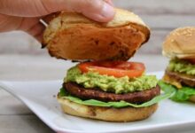 Chipotle black bean burgers with avocado salsa