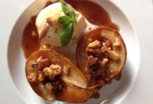 Baked pears with cinnamon honey