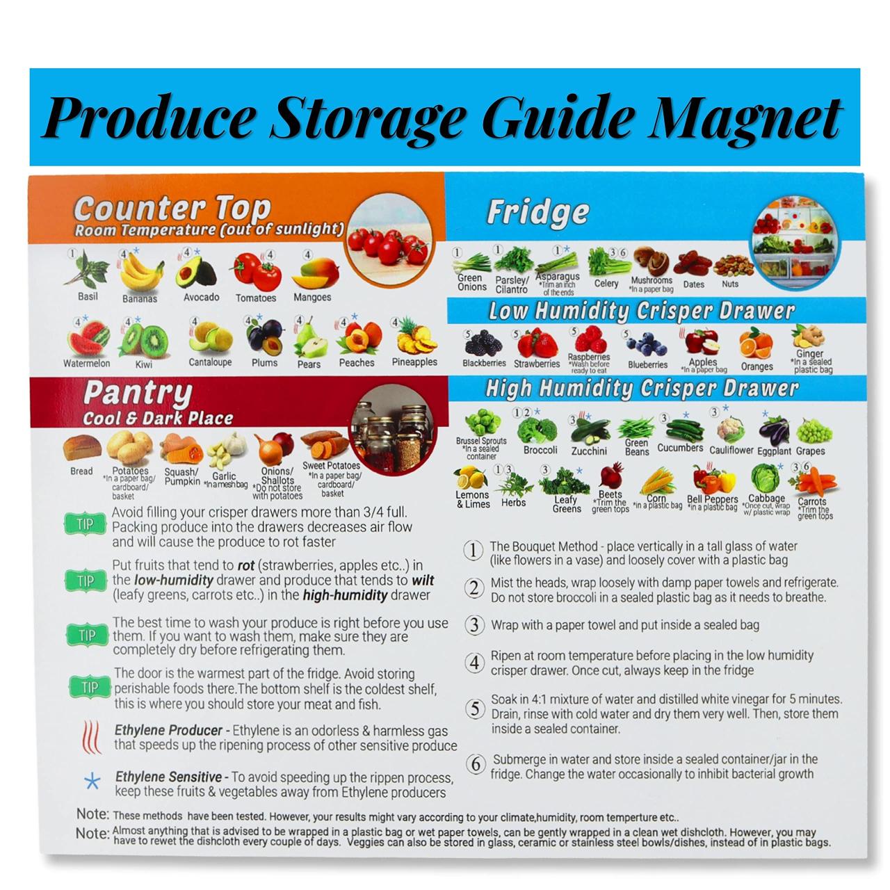 One guide storing fresh produce