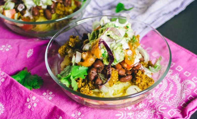 Tex mex baked spaghetti squash