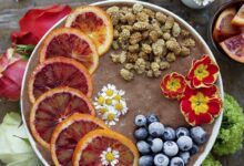 Cacao nib almond green smoothie bowl