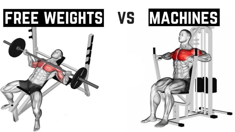 Machines free weights effective gym