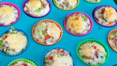 Baked veggie egg cups