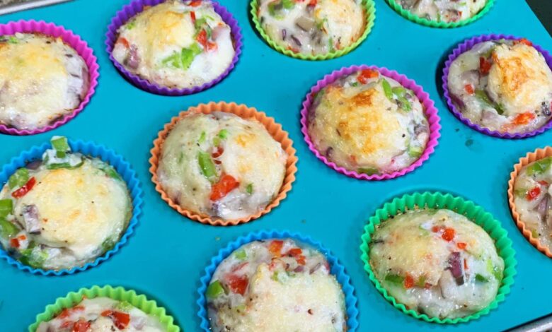 Baked veggie egg cups