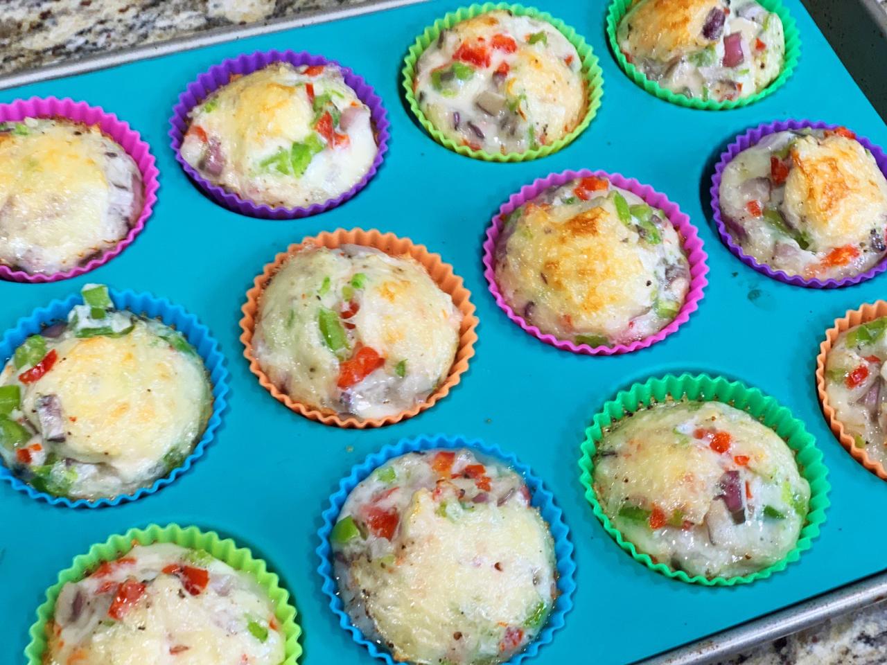 Baked veggie egg cups