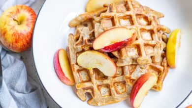 Easy apple cinnamon waffles