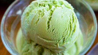 Avocado cinnamon rice milk ice cream