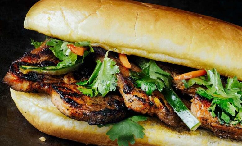 Chicken bahn mi sandwiches