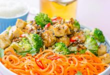 Baked tofu tarragon croquettes with dijon red pepper dip