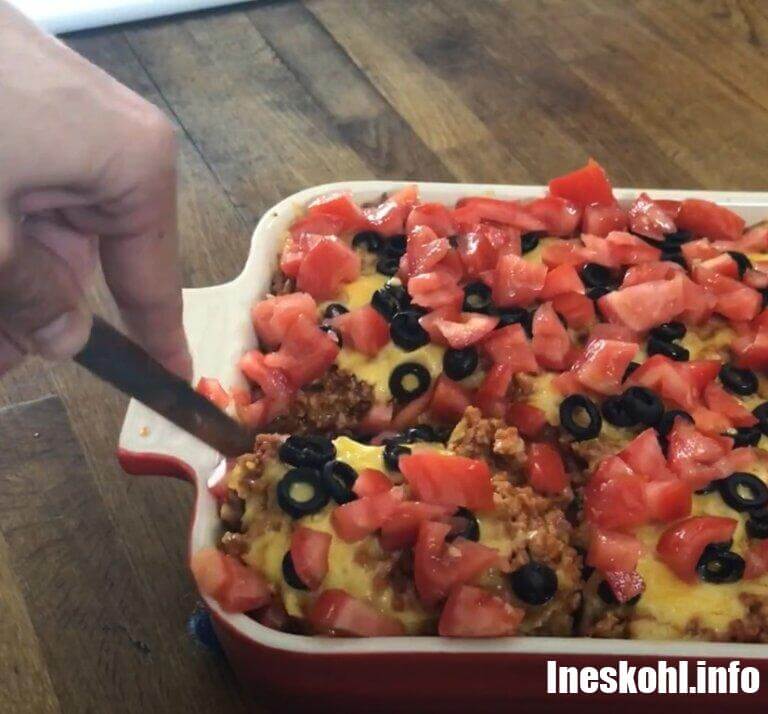 Turkey and black bean taco casserole